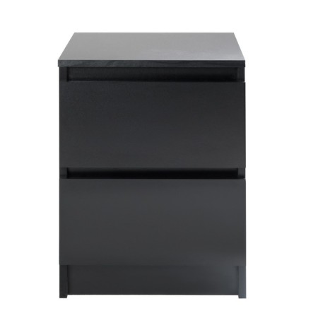 Bedside table 2 maders, 400x420x554, black-2