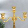 Summary Metal for 3 candles "rosary" gold, white enamel 36.5x31.5x12 cm