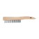 Metal manual tundra brush, hardened wire, wooden handle, 4-row