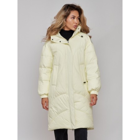 Coat insulated winter female, size 48, color light yellow-20