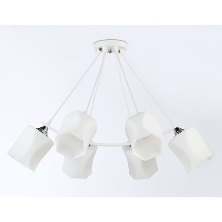 Suspended chandelier Ambrella Light, Modern, TR303159, 6HE27, white color, chrome-2