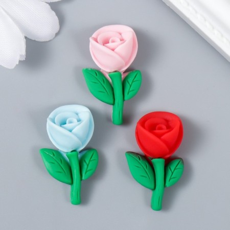 Decor for creativity plastic "Tulip" mix 2.7x1.5 cm