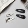 Invisible hair "Florence" (set 4 pcs) drop, 5 cm, black and white