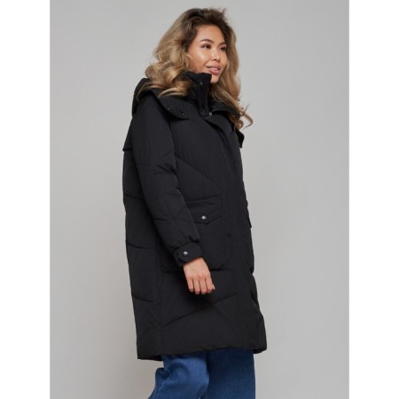 Coat insulated winter female, size 42, black color-21
