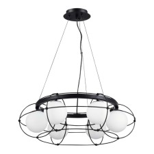 Люстра подвесная St Luce. SL1189.403.06. Beata. 6х5 Вт, G9, 4000K, 61,3х61,3х19,7 см, цвет чёрный