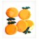 Decor silicone "Mandarins" set of 5 pcs., Size 1 pc. - 3.4 × 3.6 × 0.3 cm, glue pads