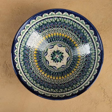 Buditsa Rishtan ceramics "Flowers", 25 cm, mix-3