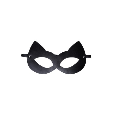 Mask "cat", leather, black-1