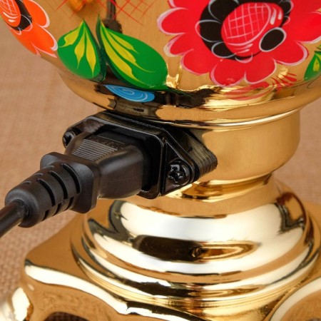 Set "Flowers in Gold", Acramus, 3 objects, a samovar 3 l, a teapot 0.7 l, tray-7