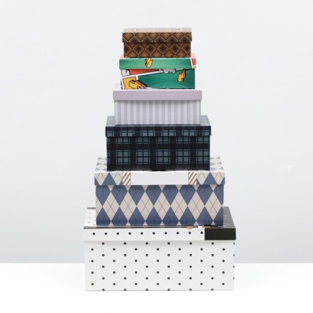 A set of boxes 6 in 1 "best man", 30.5 x 20 x 13 - 13.5 x 8 x 5 cm-1