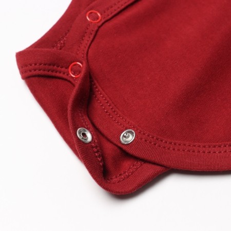 Боди с длинным рукавом Крошка Я Cherry Red, рост 80-86, вишневый-3
