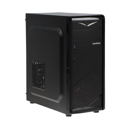 The EXEGATE MIDITWER EVO-8205 case, without BP, ATX, 1xUSB2.0, 1xUSB3.0, black with blue backlight