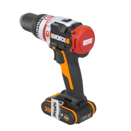 Drill-shuruvret shock battery Worx WX354, 20 V, 60 nm, 2x2 ah, case-1