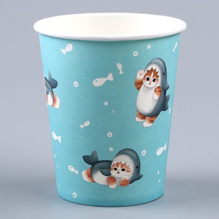 A single -single -paper glass "cats", shark, 250ml-3
