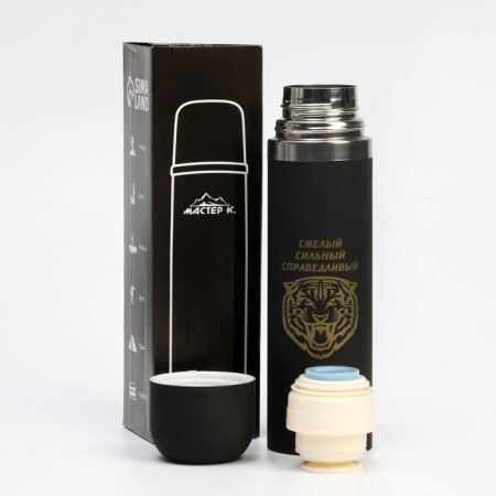 Thermos, 500 ml, the sleeve "bold. Strong", with a mug, retains heat 10 hours, 6.5 x 24 cm-1