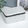 Casket to the leatherette for jewelry "Small squares. Silver" 6x7x12 cm