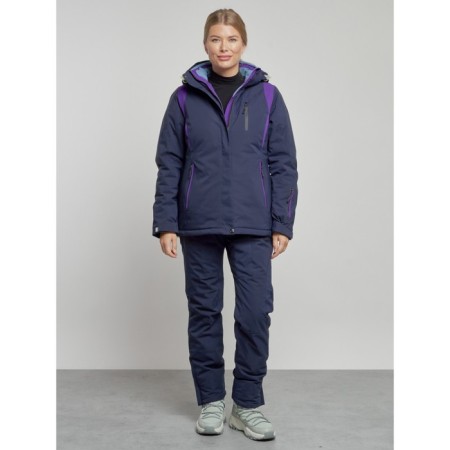 Ski costume female winter, size 50, dark blue color-9