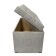 Puff with a lid and weighting, 800 × 400 × 420 mm, Dakota velor, Ivory color