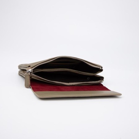 Women's wallet on magnets, khaki color-2