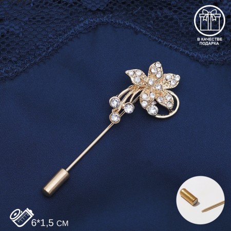Pin "Flower with stamens", 6 cm, color mix-2