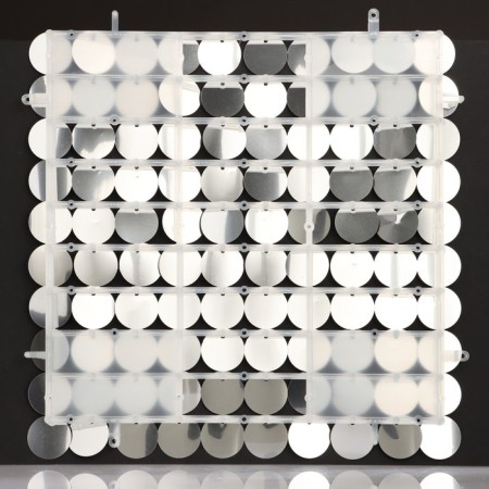 Panel with sequins for photo zones, round, 30*30cm, gold color-2