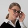 Finished glasses FM 382 C1, the color is red-black, +2