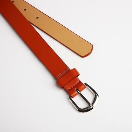 Building belt, width 2.3 cm, metal buckle, redhead-1