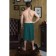 Male Kilt with embroidery, green, Makra