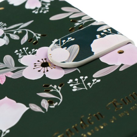 Notebook Gift Book 96l, line, with a knife, cut with a pattern of the cover, flowers (12.9x9cm) 10539-3
