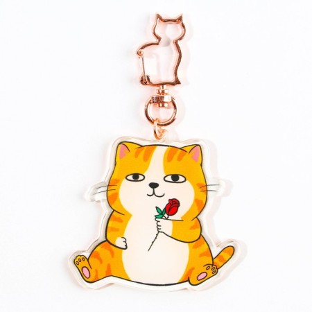 Acrylic core keychain "Kit", 6 x 5.4 cm-5