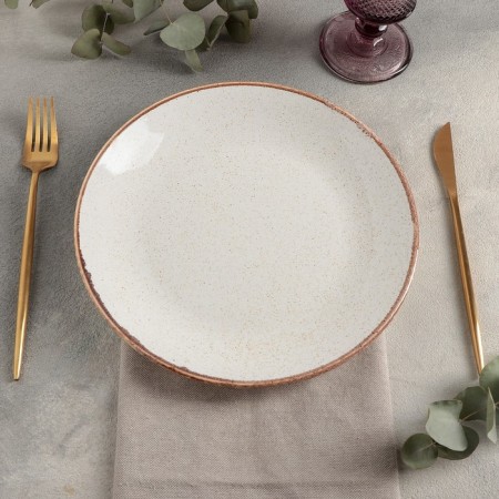 Plate plate Beige, D = 24 cm, beige color-2