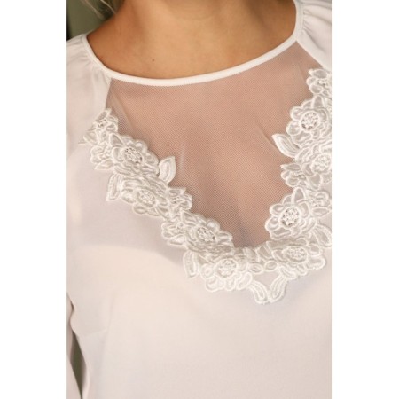 Female blouse, size 58, white color-7