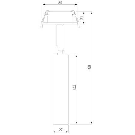 Lamp ceiling Elektrostandard, Diffe Led 5 watts, 27x27x180 mm, IP20, black color-2