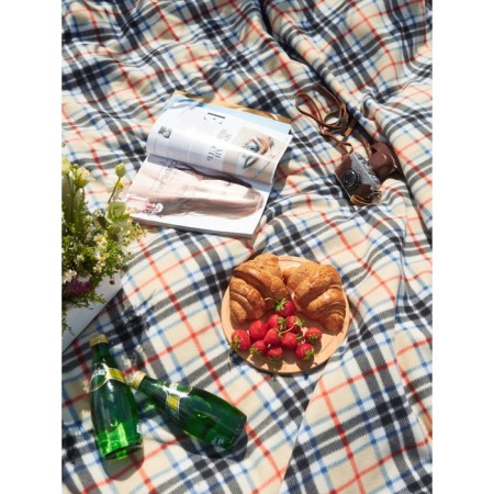 Mackenzie plaid, size 150x200 cm, beige color