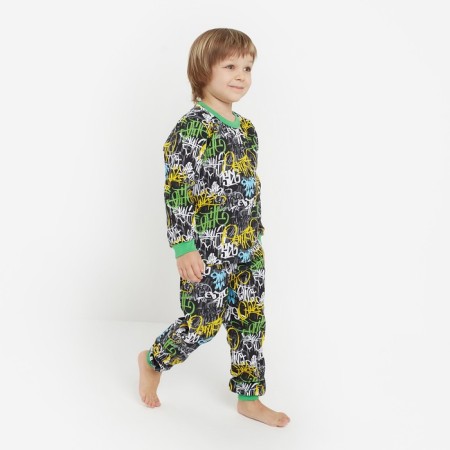 Pajama nursery was formed, black color/inscriptions, height 116 cm-4