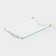 Glass tray with metal handles and legs 20.6 x 30.6 cm