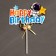 Topper "Happy Birthday", with astronaut