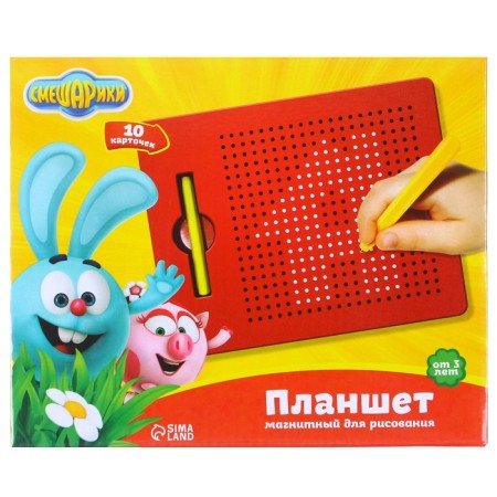 Magnetic tablet for drawing "Magnetic drawing", Smeshariki, 380 holes-9