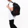 Male backpack on a zipper, 3 outer pockets, black color
