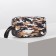 Cosmetic bag with lightning, brown color/camouflage