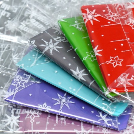 Gift package with a hard bottom "New Year's serpentine", 6 x 8 x 30 cm, New Year-5