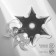 Earrings Metal "Japan" shurikens on the ring, the color of silver