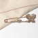 Pin "Butterflies" duet, 8 cm, white color in gold