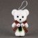 A toy of foam "White Bear" with a bow, 10 cm