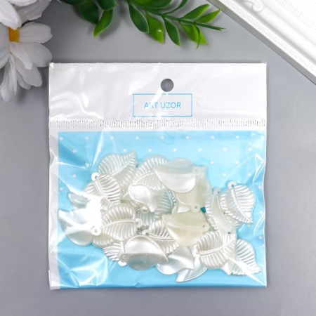 Decor for creativity plastic "Pearl sheet" set of 30 pcs 2.2x1.7 cm-2