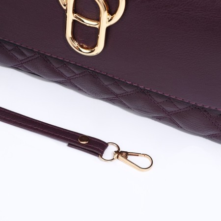 Magneta bag, long belt, purple color-6