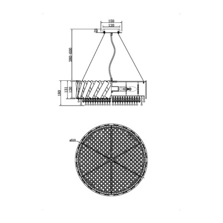 Suspended lamp Artistico 5x40W E14-6
