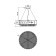 Suspended lamp Artistico 5x40W E14
