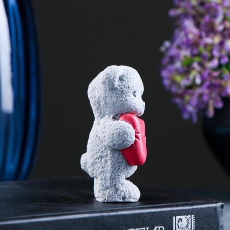 Figure soap "Bear with heart" Gray, 57g-1