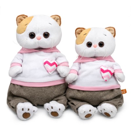 Soft toy "Li", in a hoodie with a heart and pants, 24 cm-3